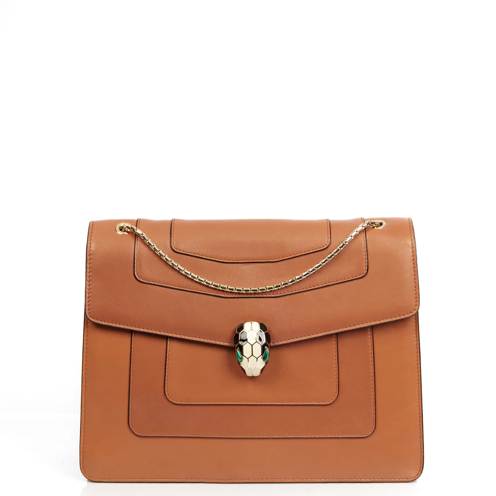 Picture of Bulgari Shoulder Bag Serpenti Forever Crossbody in Brown, Leather