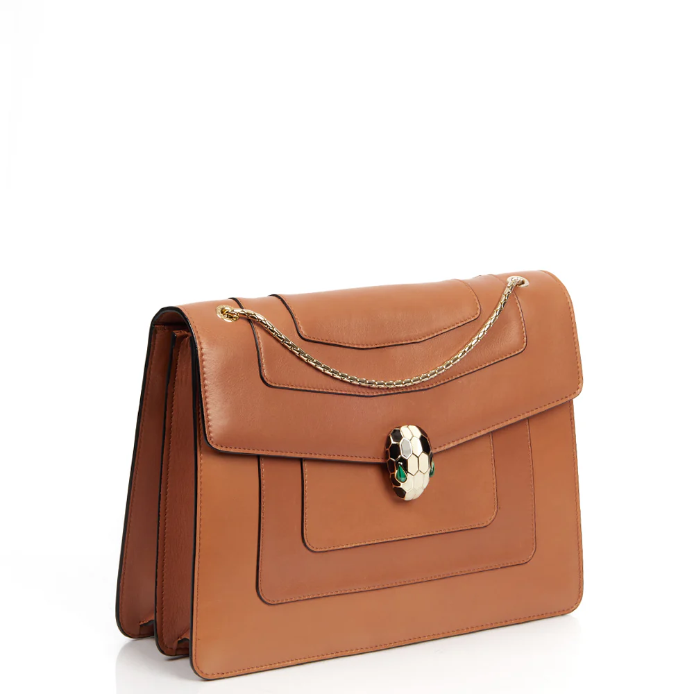 Picture of Bulgari Shoulder Bag Serpenti Forever Crossbody in Brown, Leather