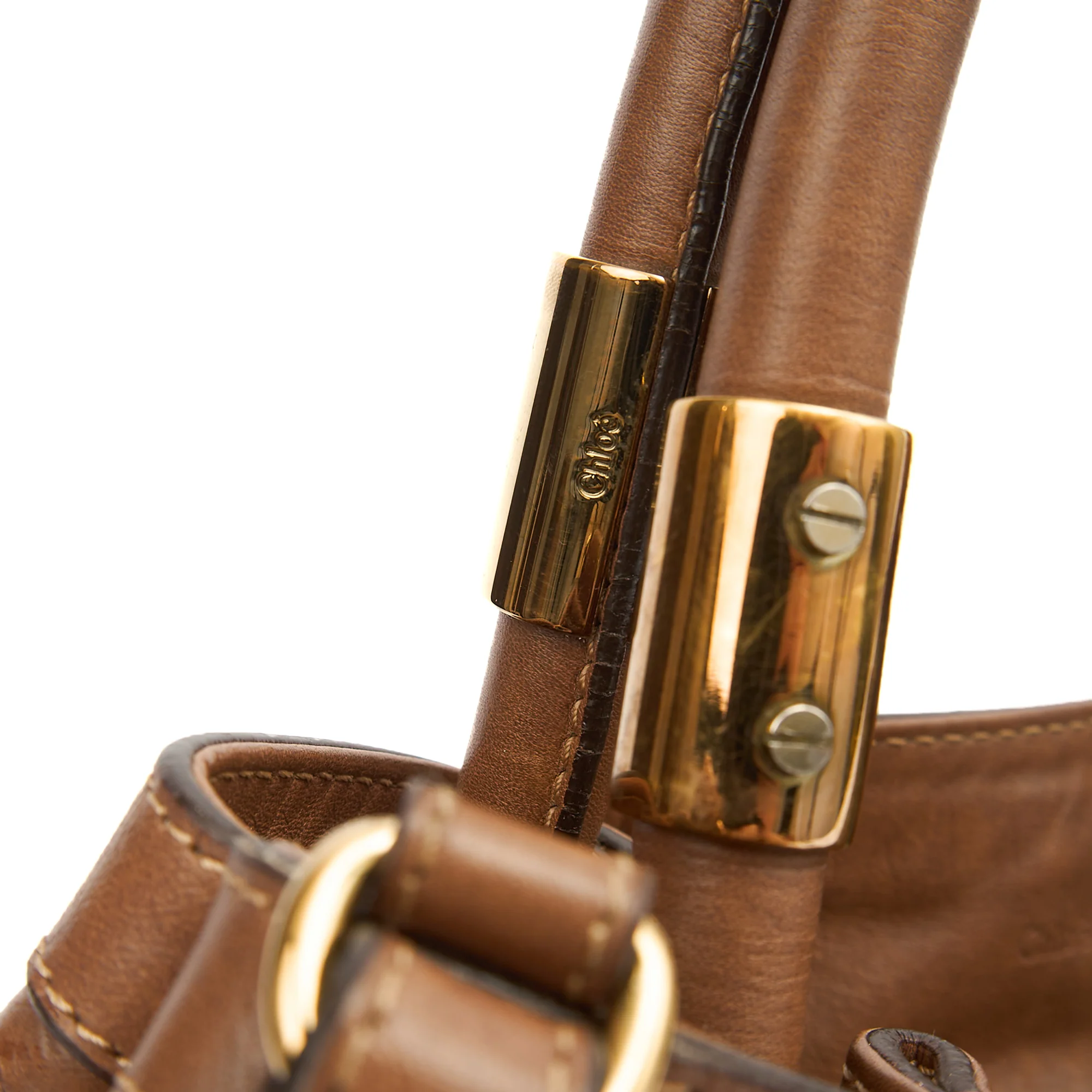 Picture of Chloe Tote Shoulder Bag in Brown, Calfskin Leather