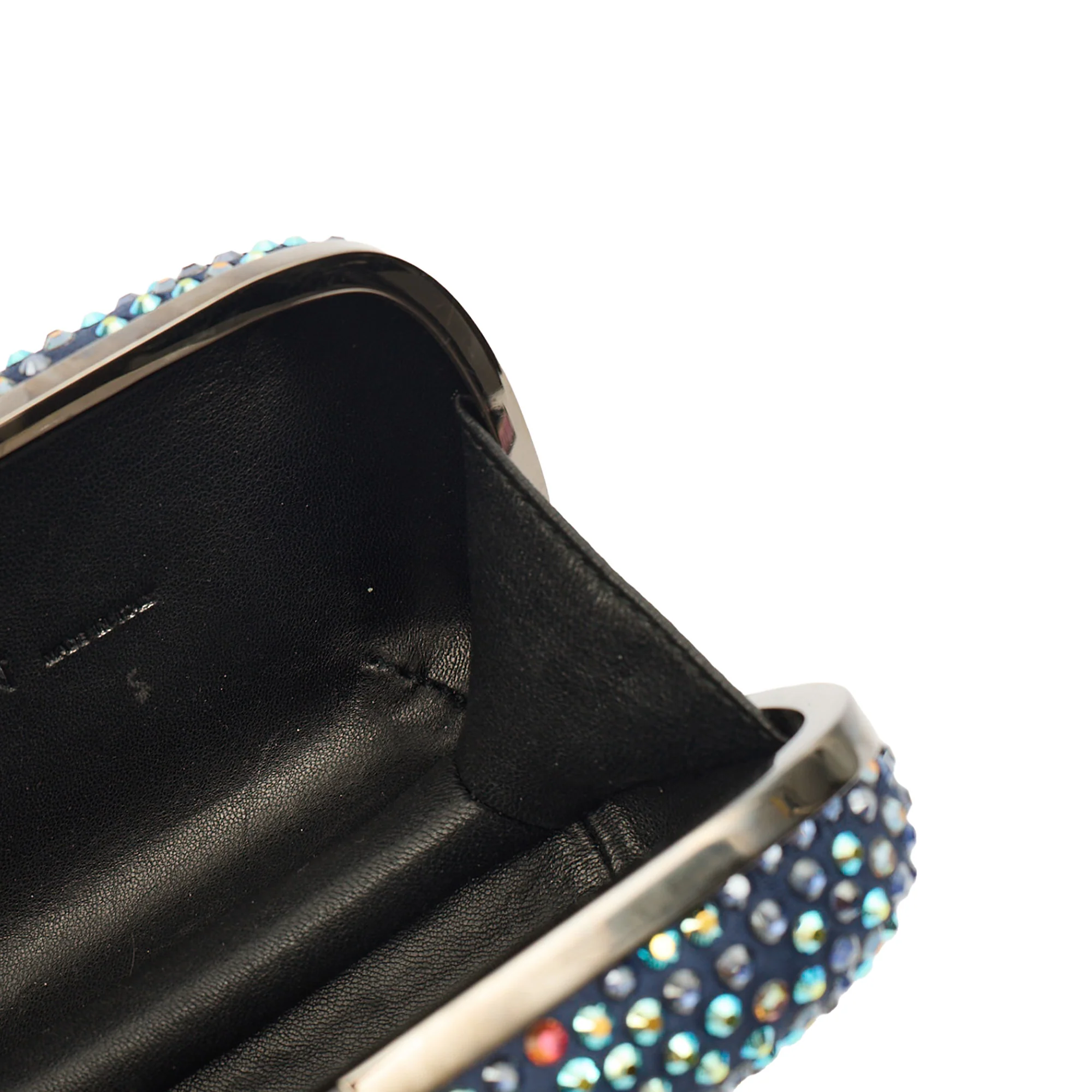 Picture of Alexander McQueen Clutch Box Clutch Skull in Blue, Fabric