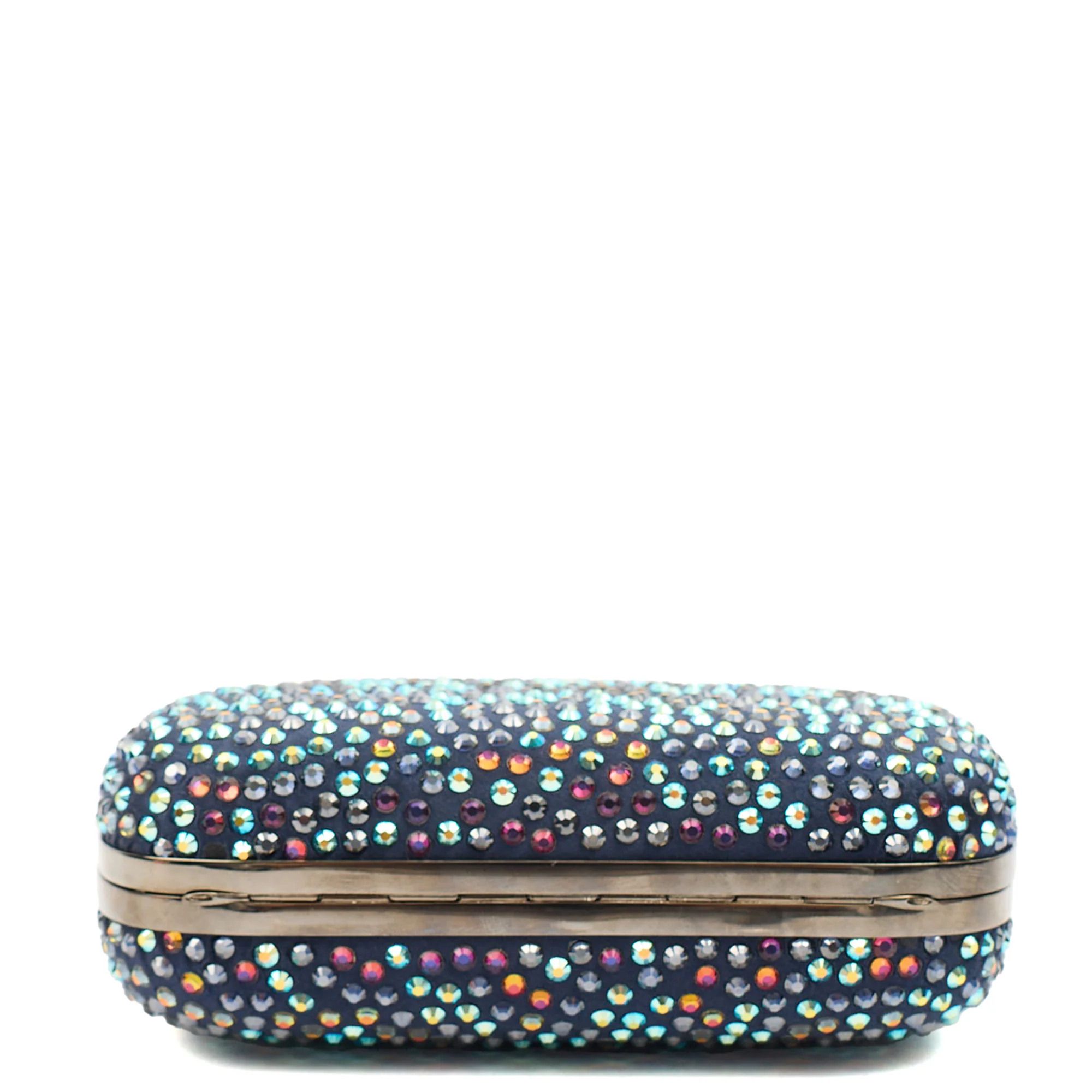 Picture of Alexander McQueen Clutch Box Clutch Skull in Blue, Fabric