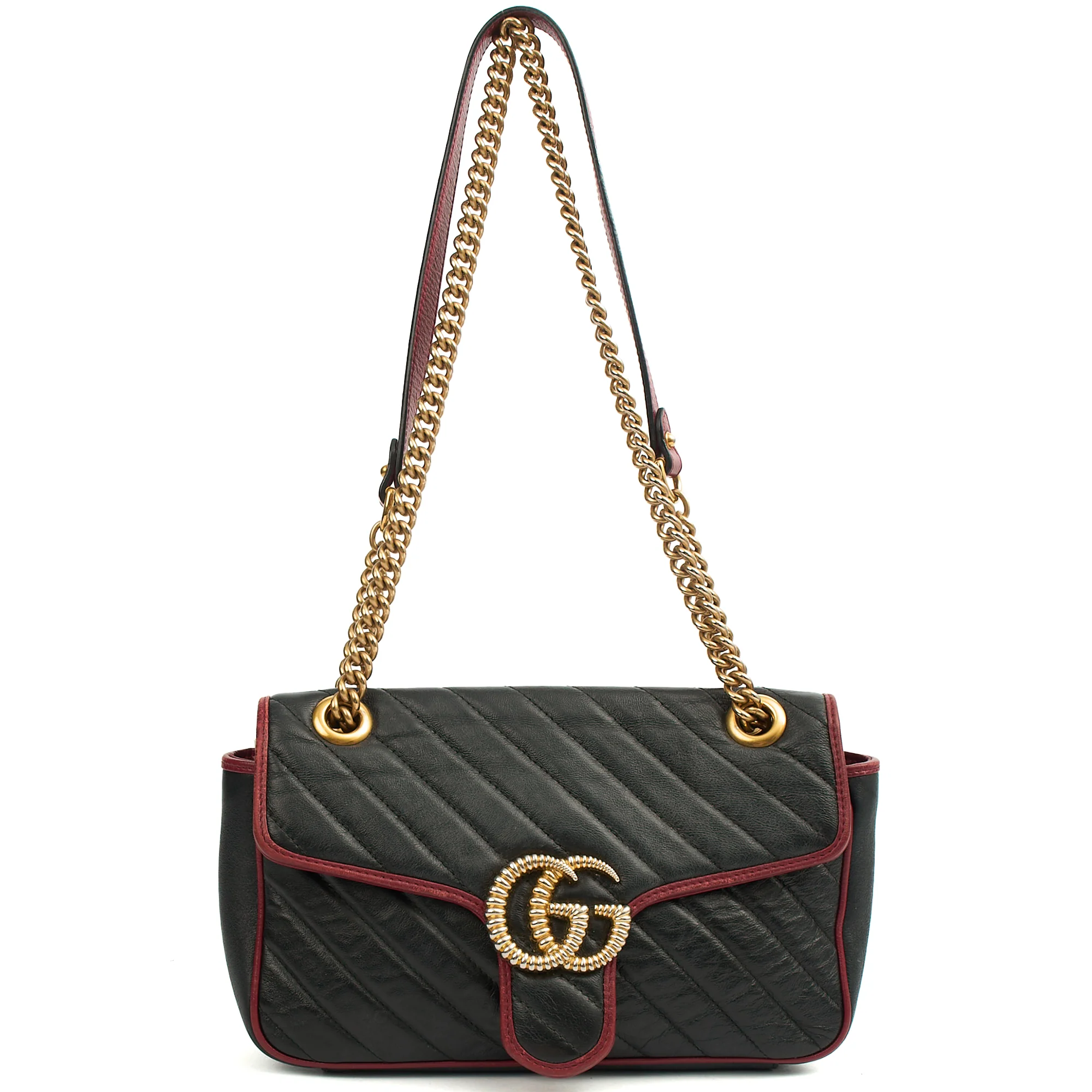 Picture of Gucci Shoulder Bag Marmont Shoulder Flap Bag - Medium in Black, Leather