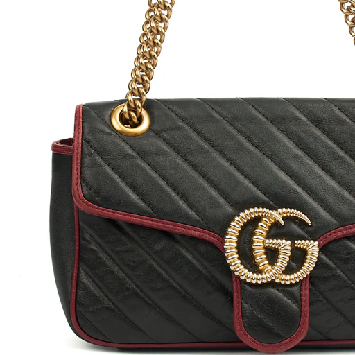 Picture of Gucci Shoulder Bag Marmont Shoulder Flap Bag - Medium in Black, Leather