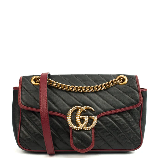 Picture of Gucci Shoulder Bag Marmont Shoulder Flap Bag - Medium in Black, Leather