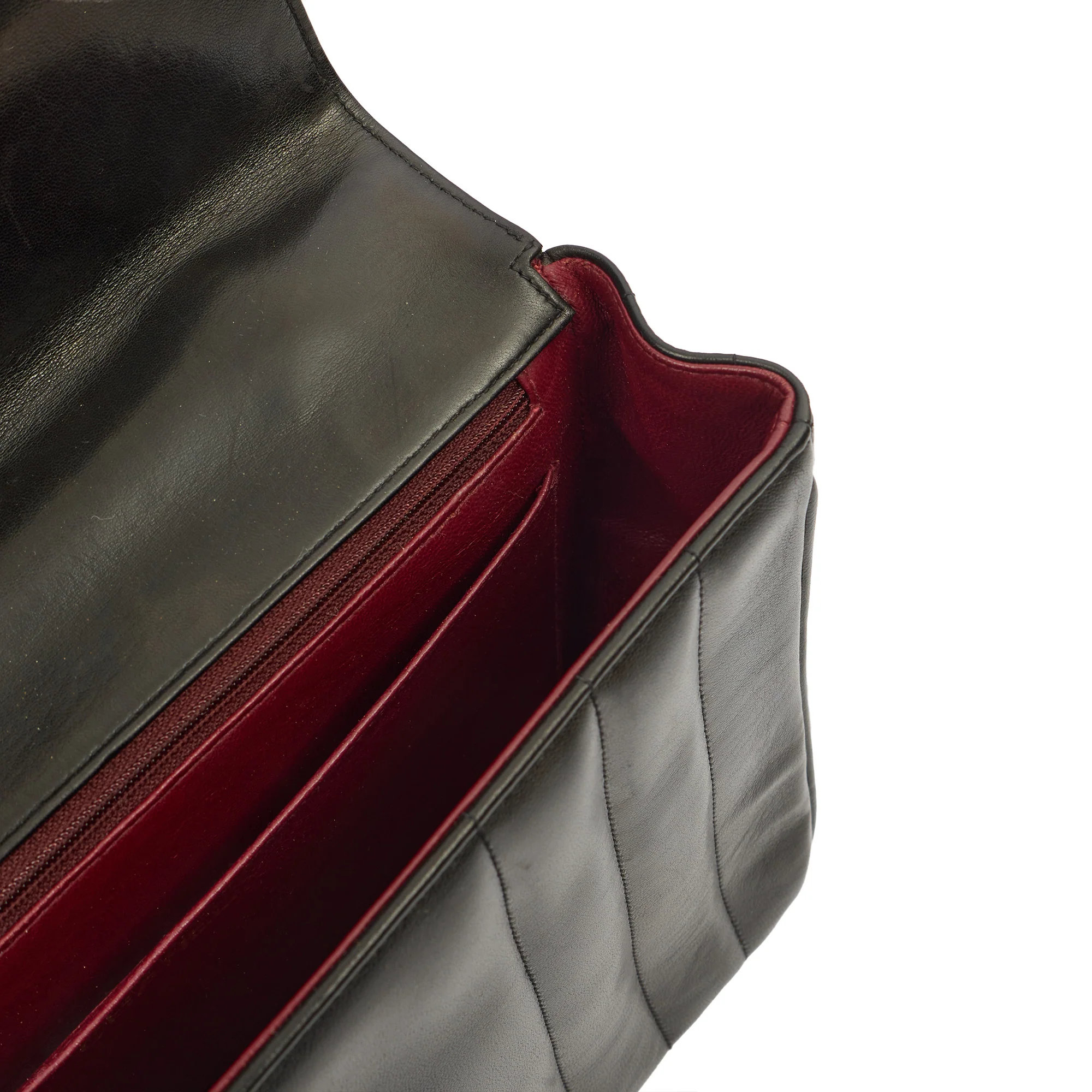 Picture of Chanel Top Handle Flap Bag With Top Handle in Black, Lambskin Leather