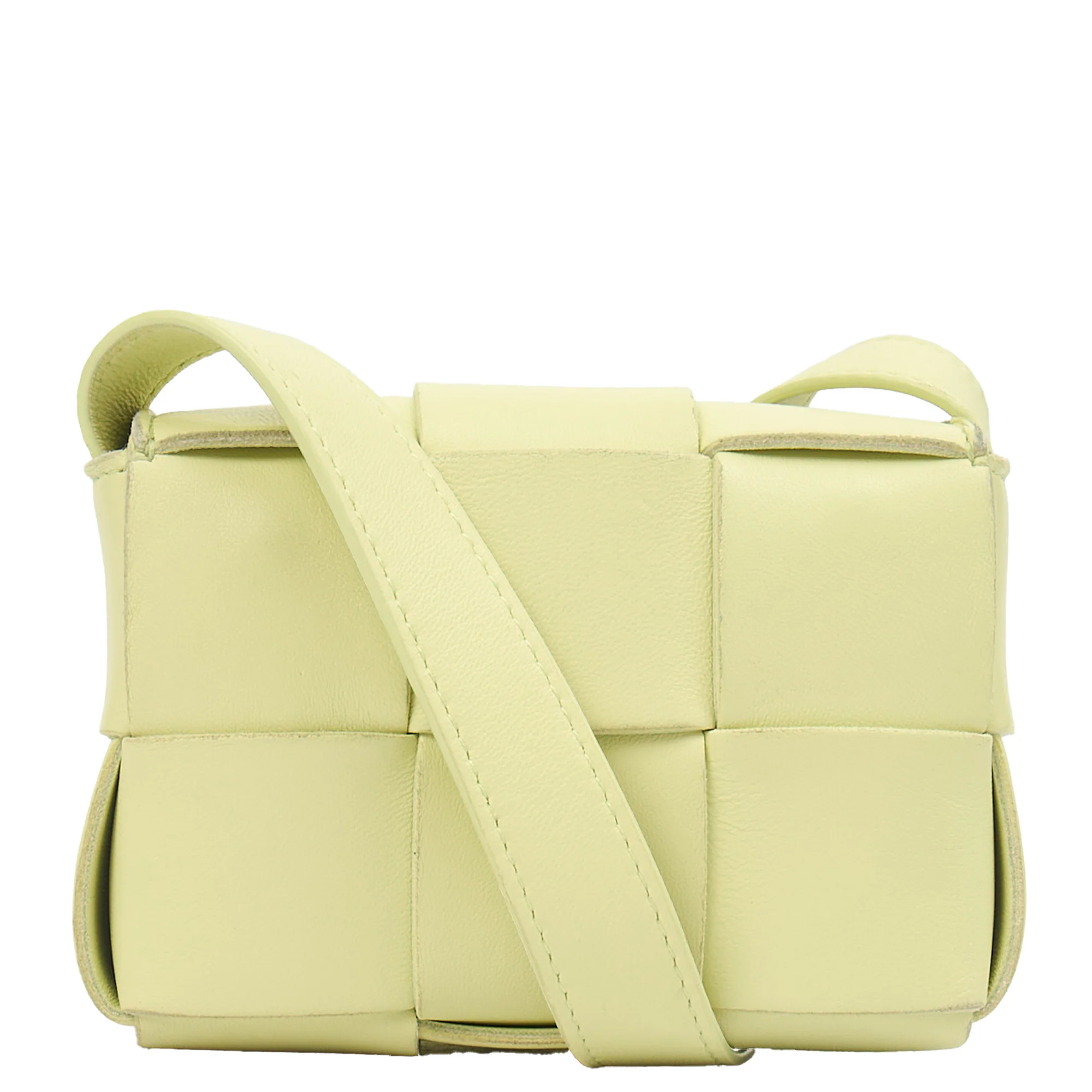 Picture of Bottega Veneta Cross Body Cassette - Mini in Green, Intrecciato Nappa