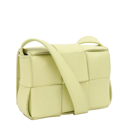 Picture of Bottega Veneta Cross Body Cassette - Mini in Green, Intrecciato Nappa