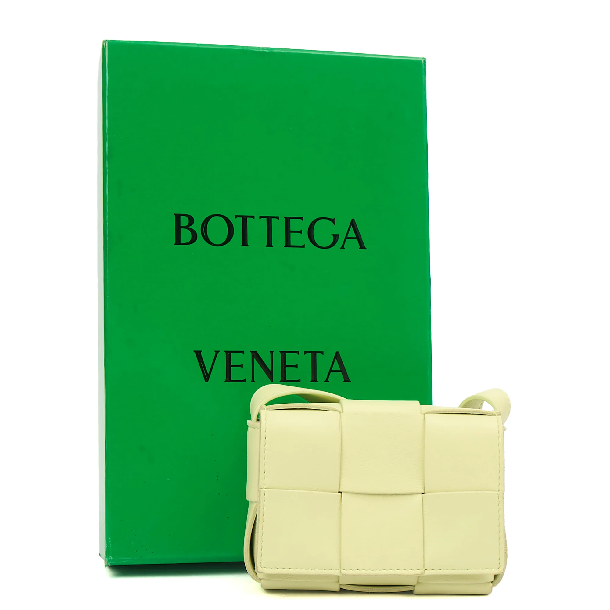 Picture of Bottega Veneta Cross Body Cassette - Mini in Green, Intrecciato Nappa