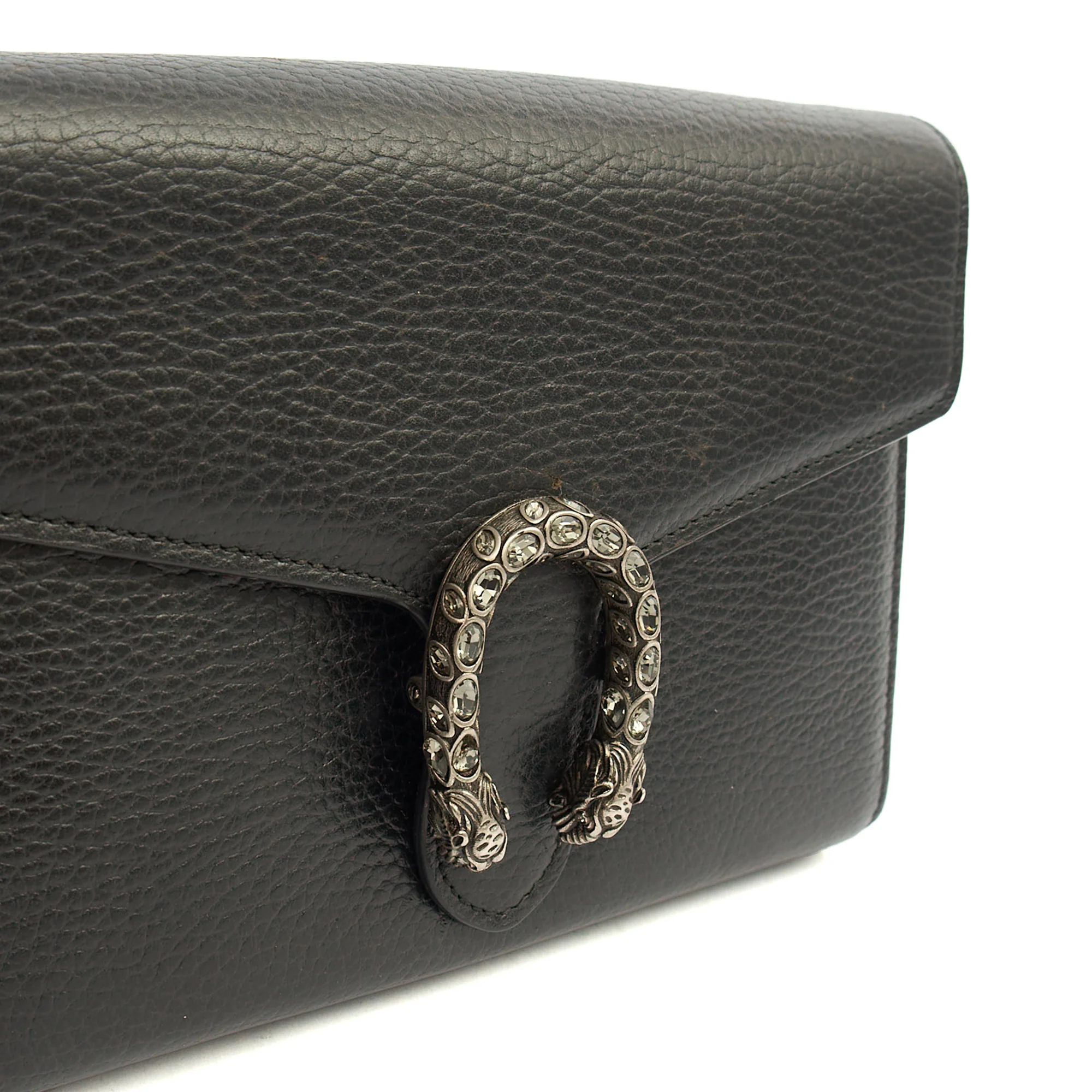 Picture of Gucci Cross Body Dionysus Chain Wallet in Black, Leather