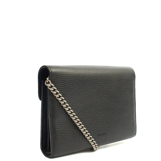 Picture of Gucci Cross Body Dionysus Chain Wallet in Black, Leather