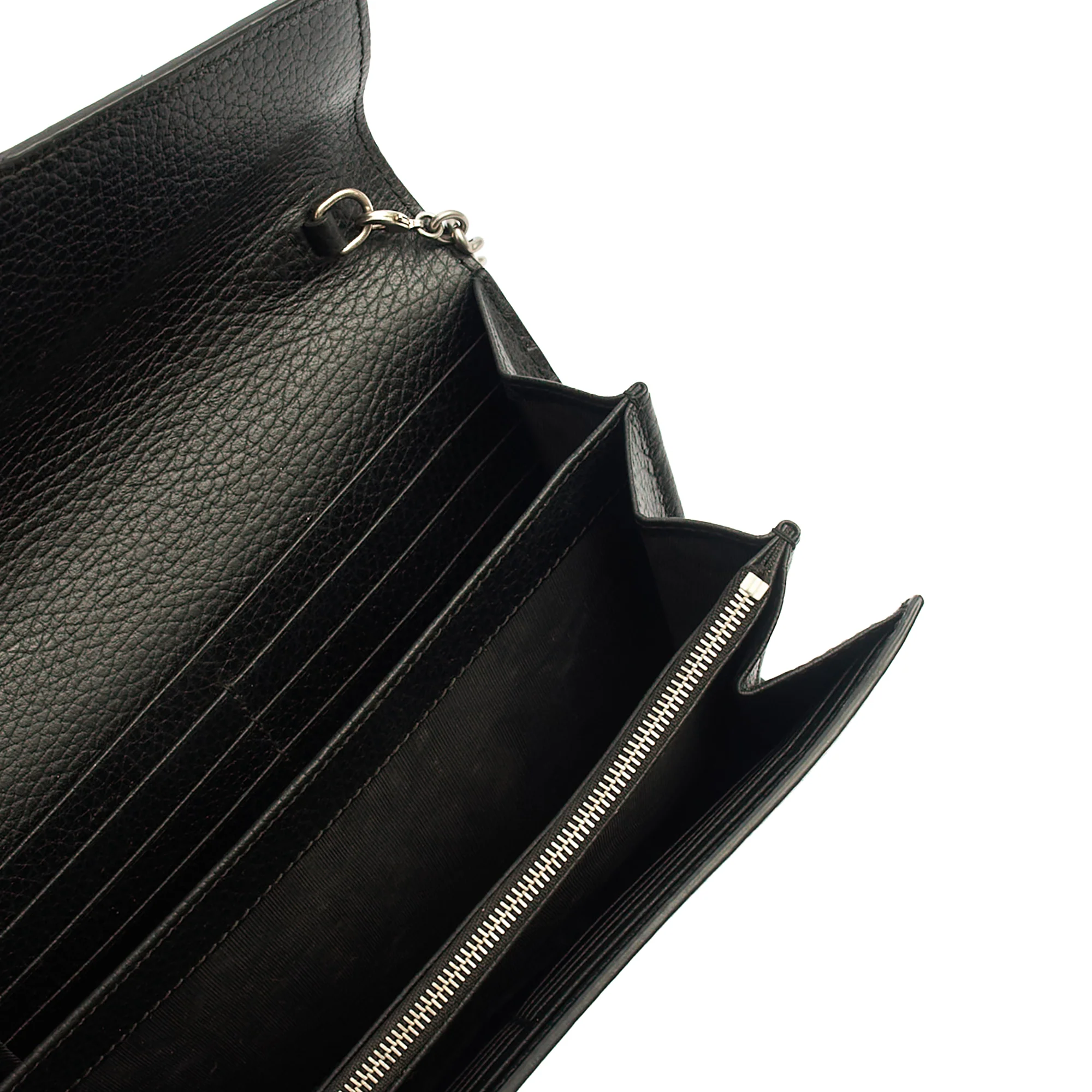 Picture of Gucci Cross Body Dionysus Chain Wallet in Black, Leather