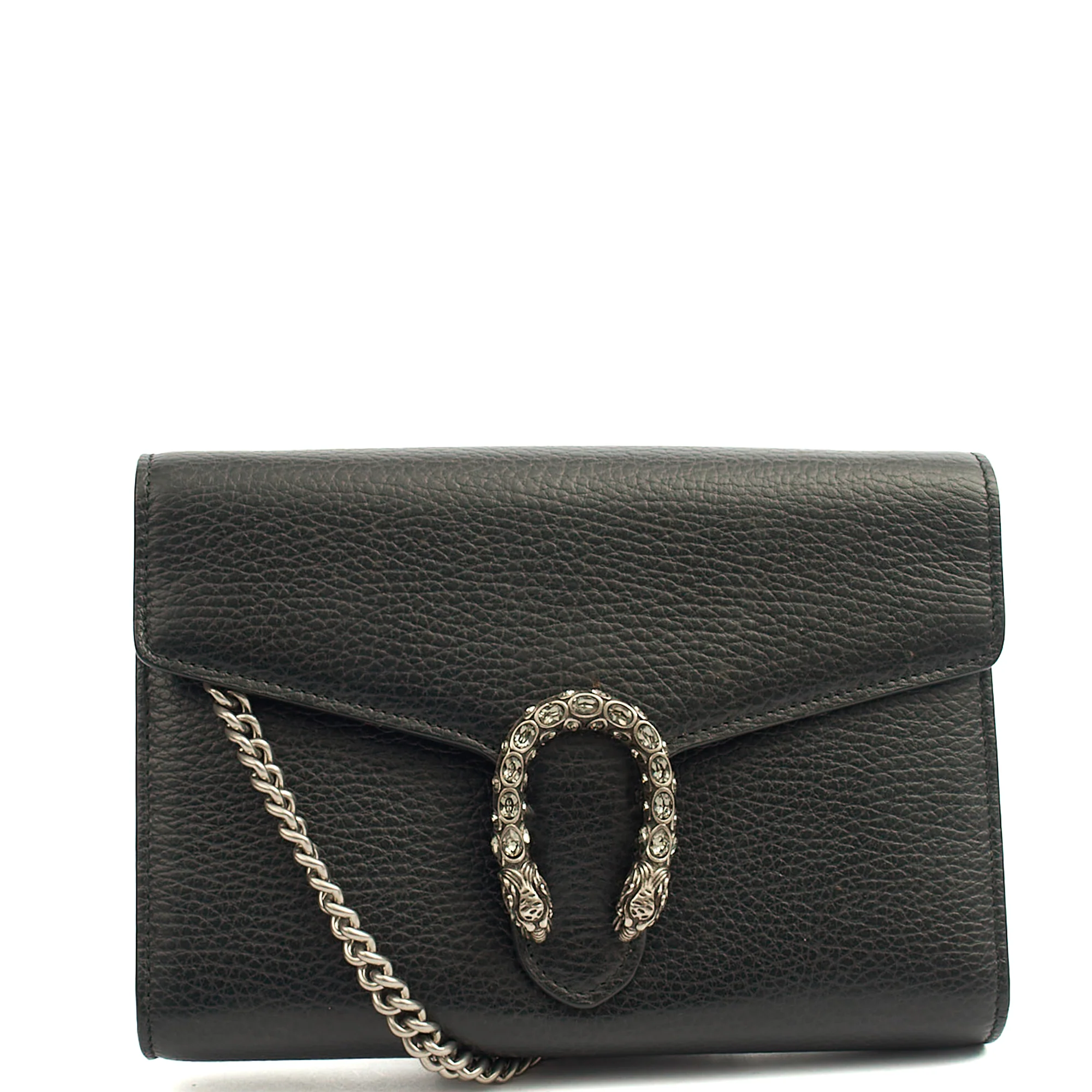 Picture of Gucci Cross Body Dionysus Chain Wallet in Black, Leather