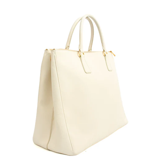 Picture of Prada Tote Galleria - Large Double Zip Tote in White, Saffiano Leather