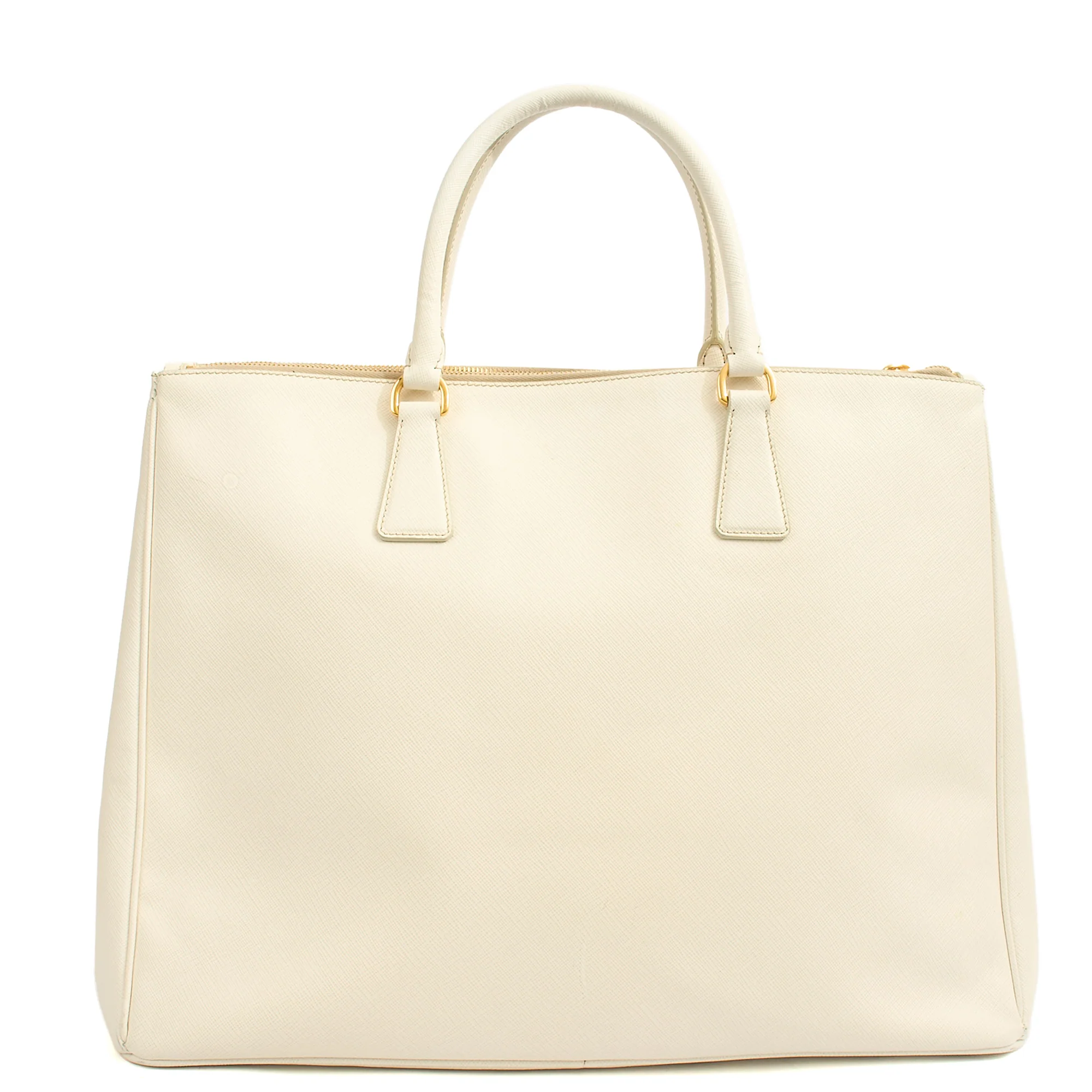 Picture of Prada Tote Galleria - Large Double Zip Tote in White, Saffiano Leather