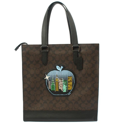 Picture of Coach Tote Graham Crossbody in Brown, Leather