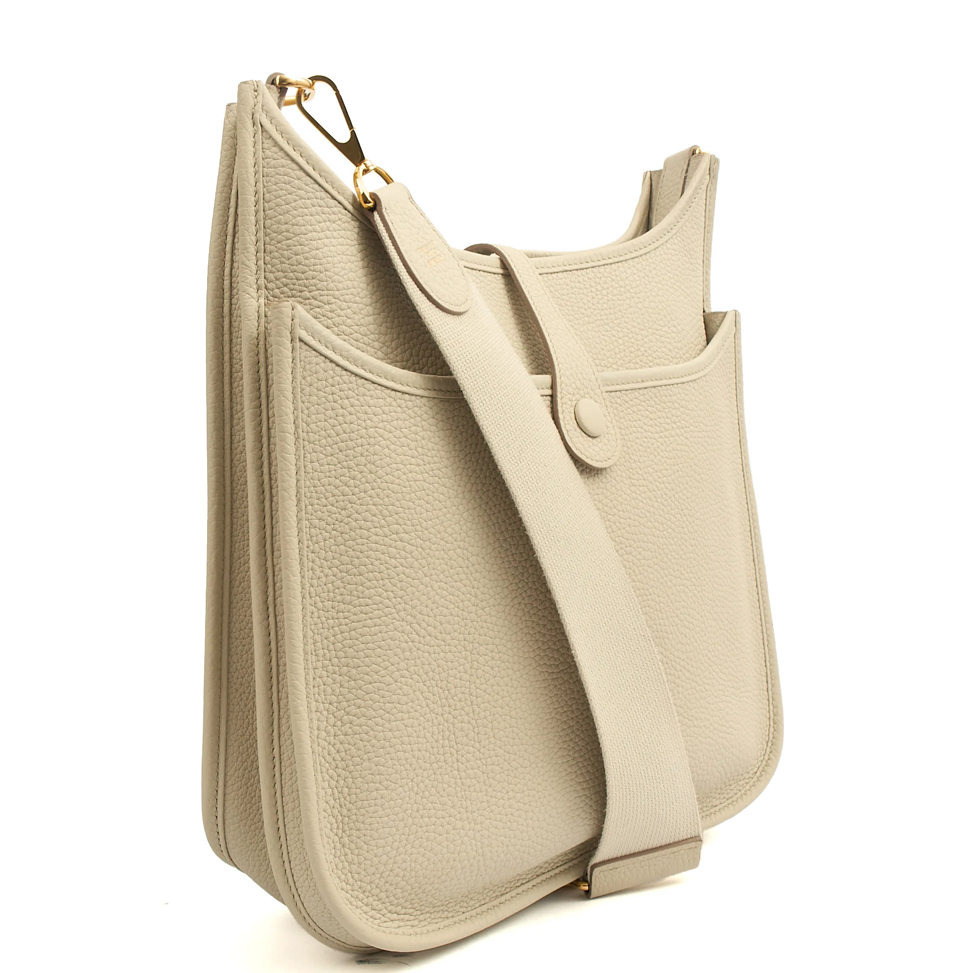 Picture of Hermes Cross Body Evelyne 29 in Beton, Leather