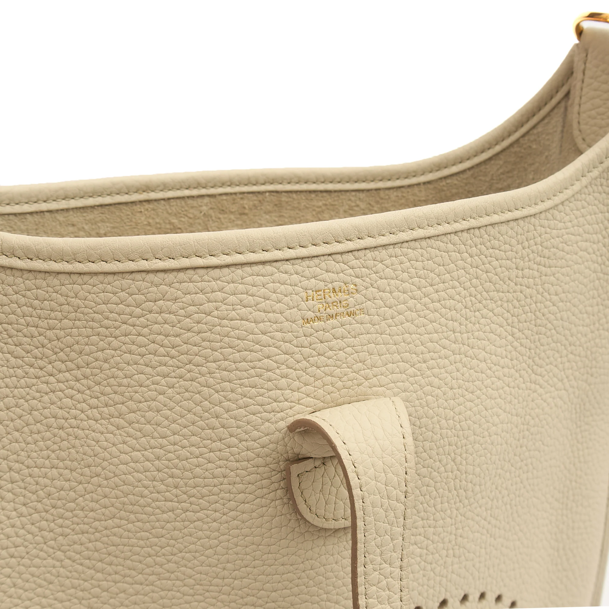 Picture of Hermes Cross Body Evelyne 29 in Beton, Leather