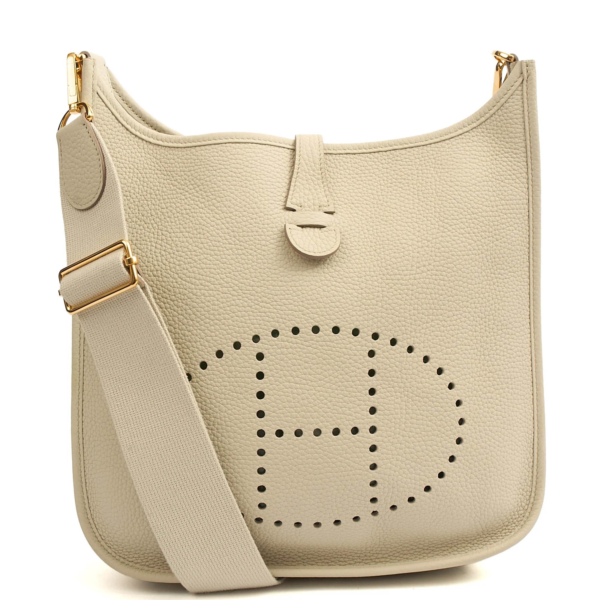 Picture of Hermes Cross Body Evelyne 29 in Beton, Leather