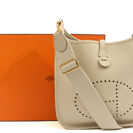 Picture of Hermes Cross Body Evelyne 29 in Beton, Leather