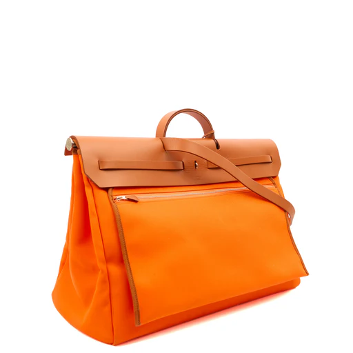 Picture of Hermes Tote Herbag Cabine 50 in Classic Orange, Canvas