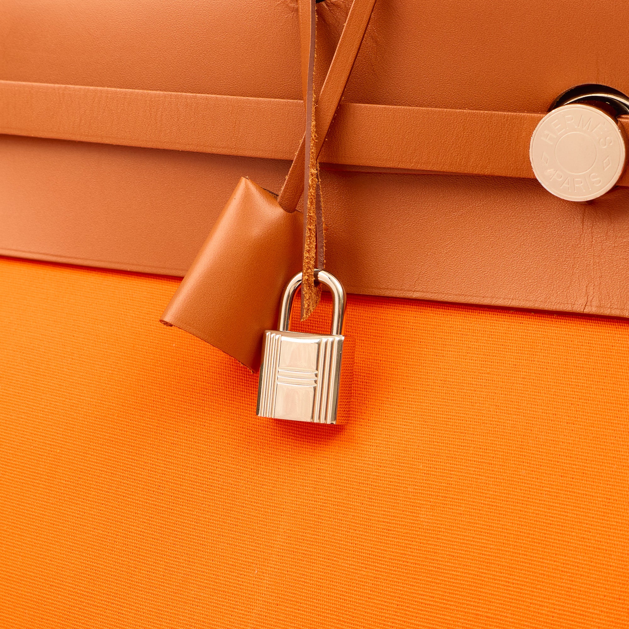 Picture of Hermes Tote Herbag Cabine 50 in Classic Orange, Canvas