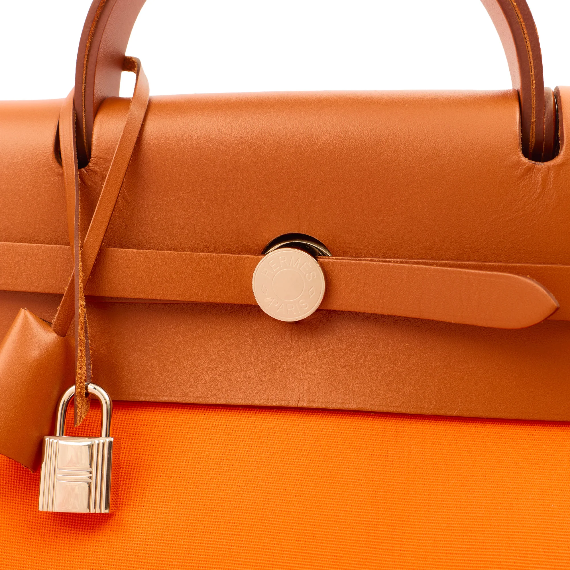 Picture of Hermes Tote Herbag Cabine 50 in Classic Orange, Canvas