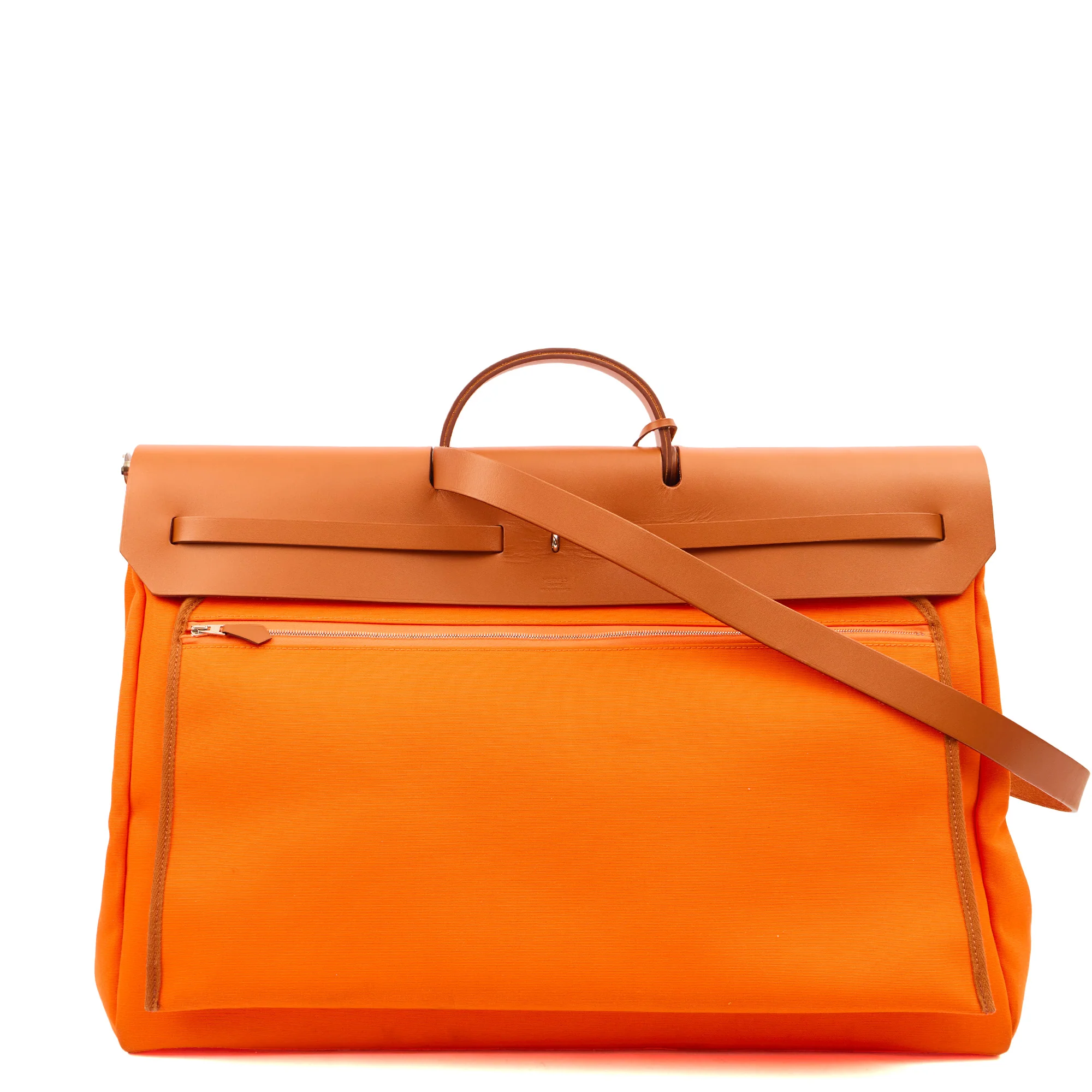 Picture of Hermes Tote Herbag Cabine 50 in Classic Orange, Canvas