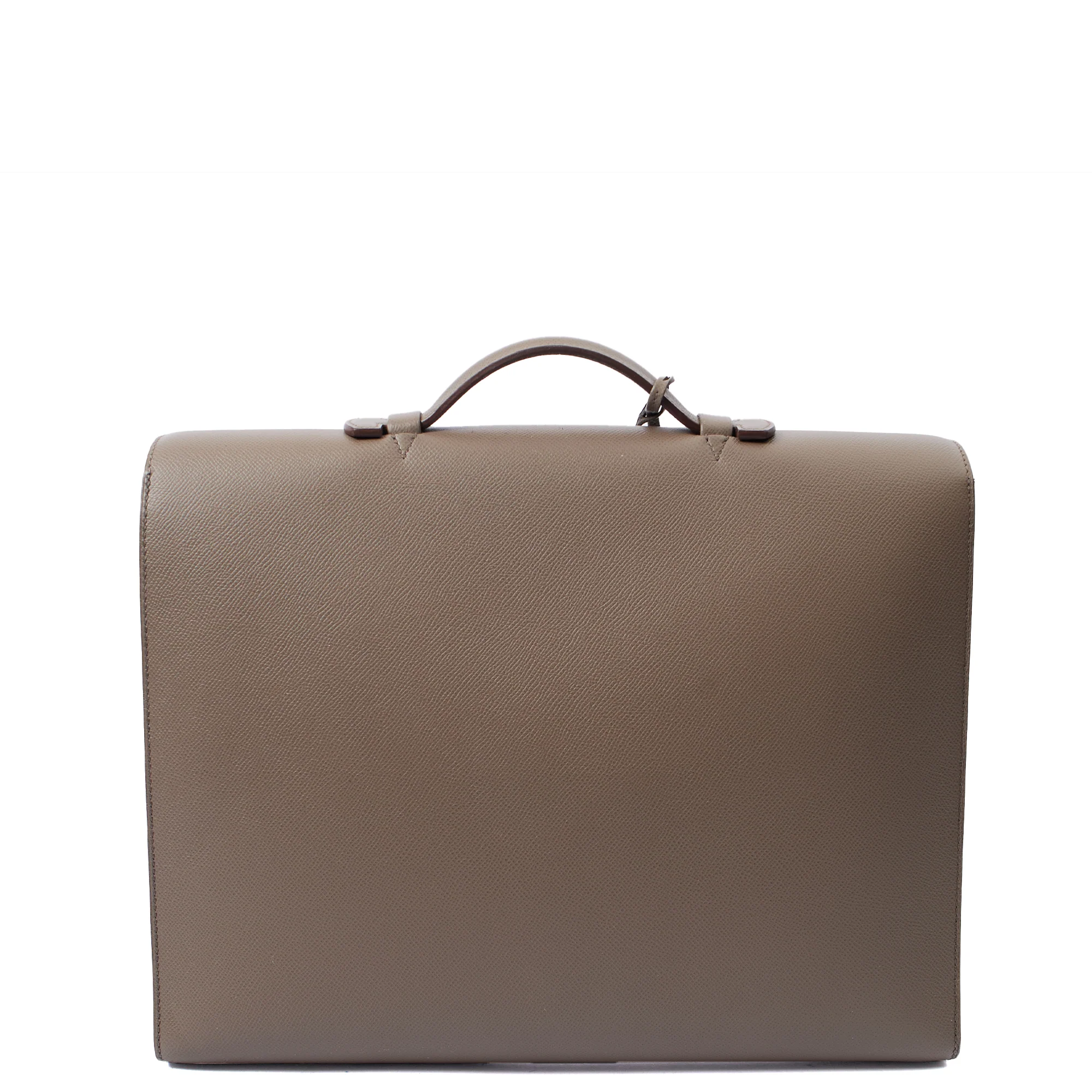 Picture of Hermes Tote Sac a Depeches Briefcase in Etain, Epsom Leather