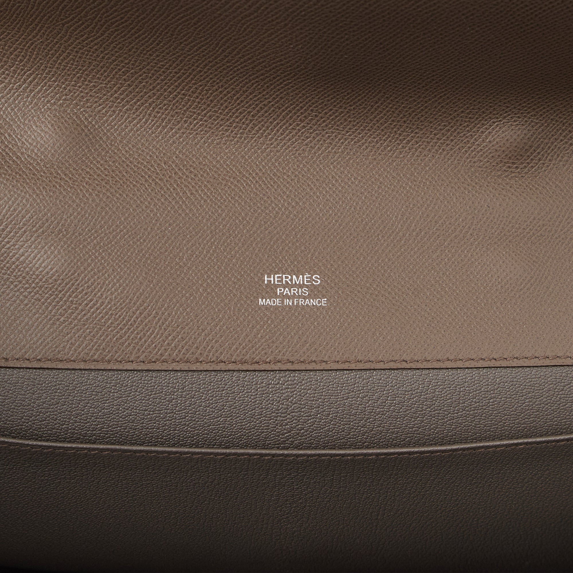 Picture of Hermes Tote Sac a Depeches Briefcase in Etain, Epsom Leather