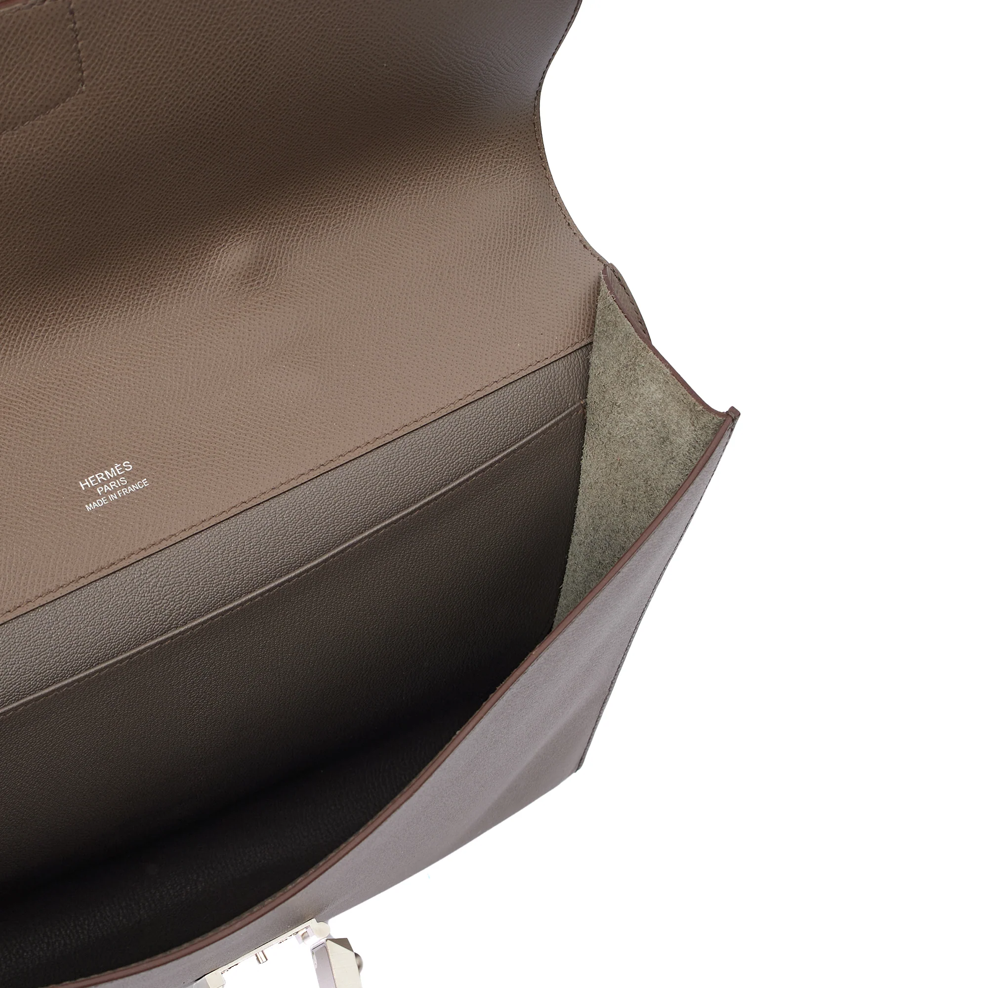 Picture of Hermes Tote Sac a Depeches Briefcase in Etain, Epsom Leather