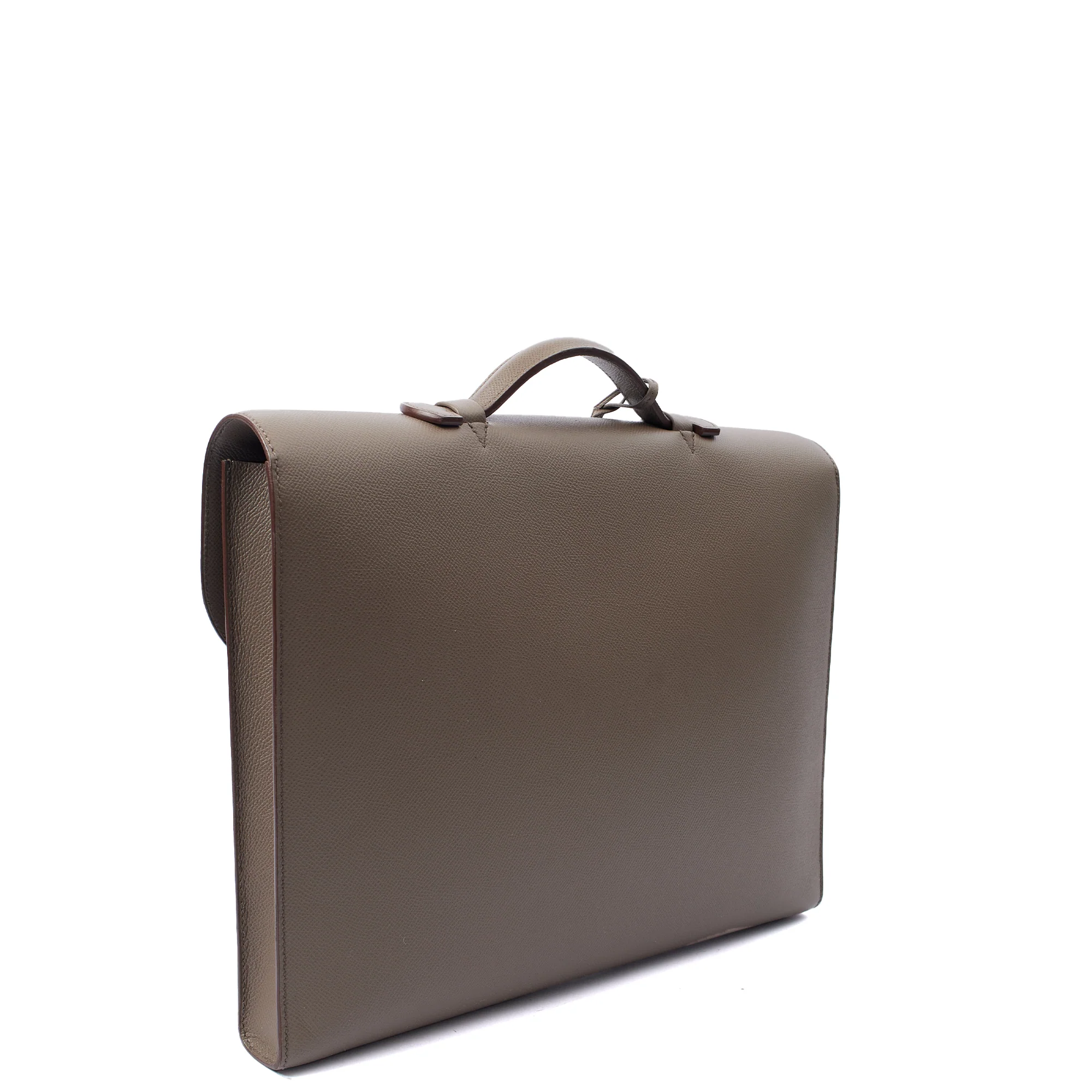 Picture of Hermes Tote Sac a Depeches Briefcase in Etain, Epsom Leather