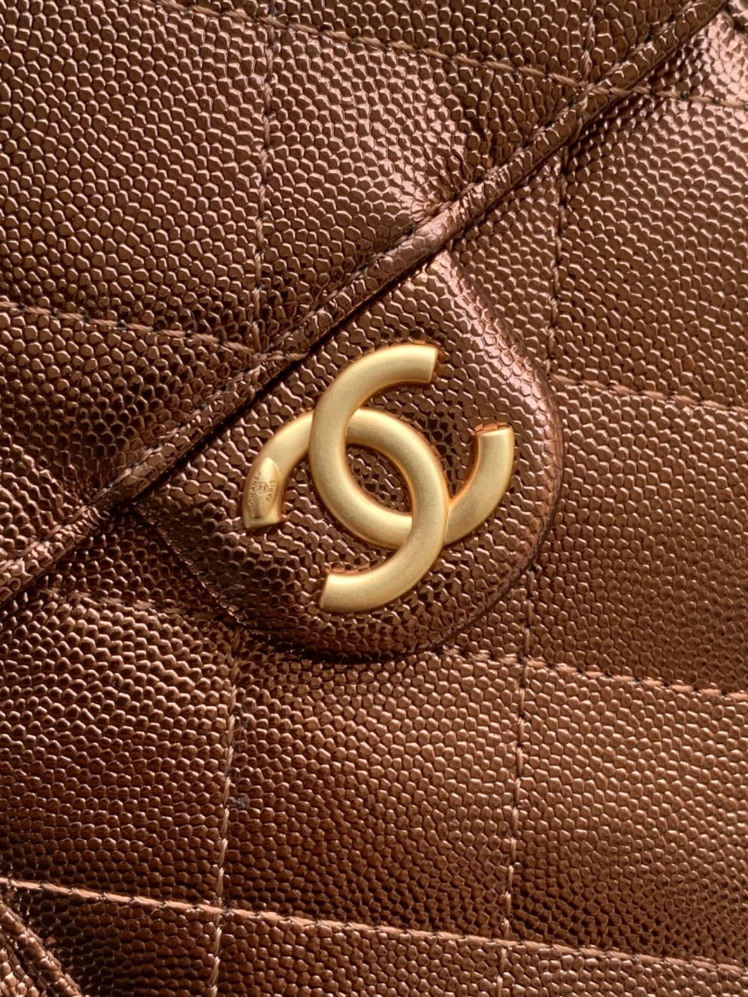Chanel 25 Small Hobo AS5311 in Bronze Calfskin