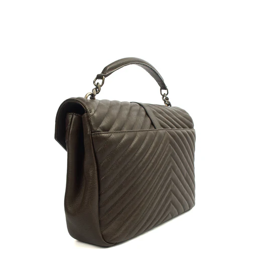 Picture of Saint Laurent Shoulder Bag College - Medium in Brown, Calfskin Leather