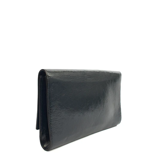 Picture of Saint Laurent Clutch Cassandra Clutch in Blue, Patent Leather