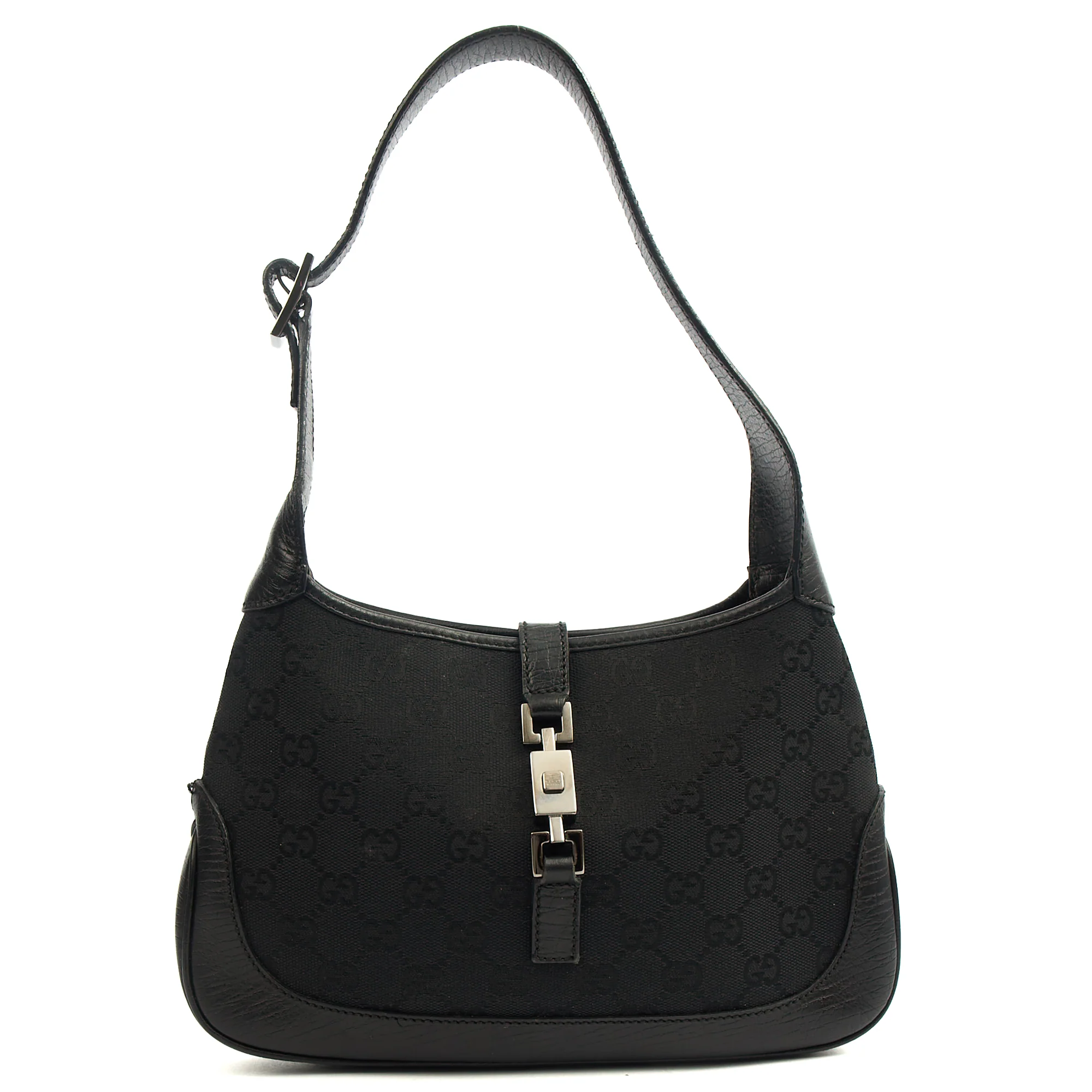 Picture of Gucci Shoulder Bag Jackie- Small in Black, GG Canvas