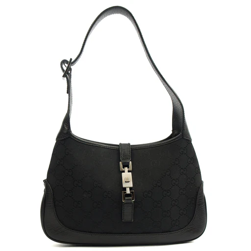 Picture of Gucci Shoulder Bag Jackie- Small in Black, GG Canvas