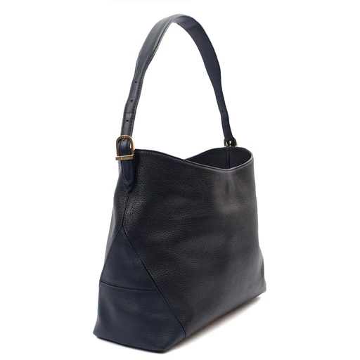 Picture of Aspinal of London Shoulder Bag London Tote - Midi in Navy, Leather