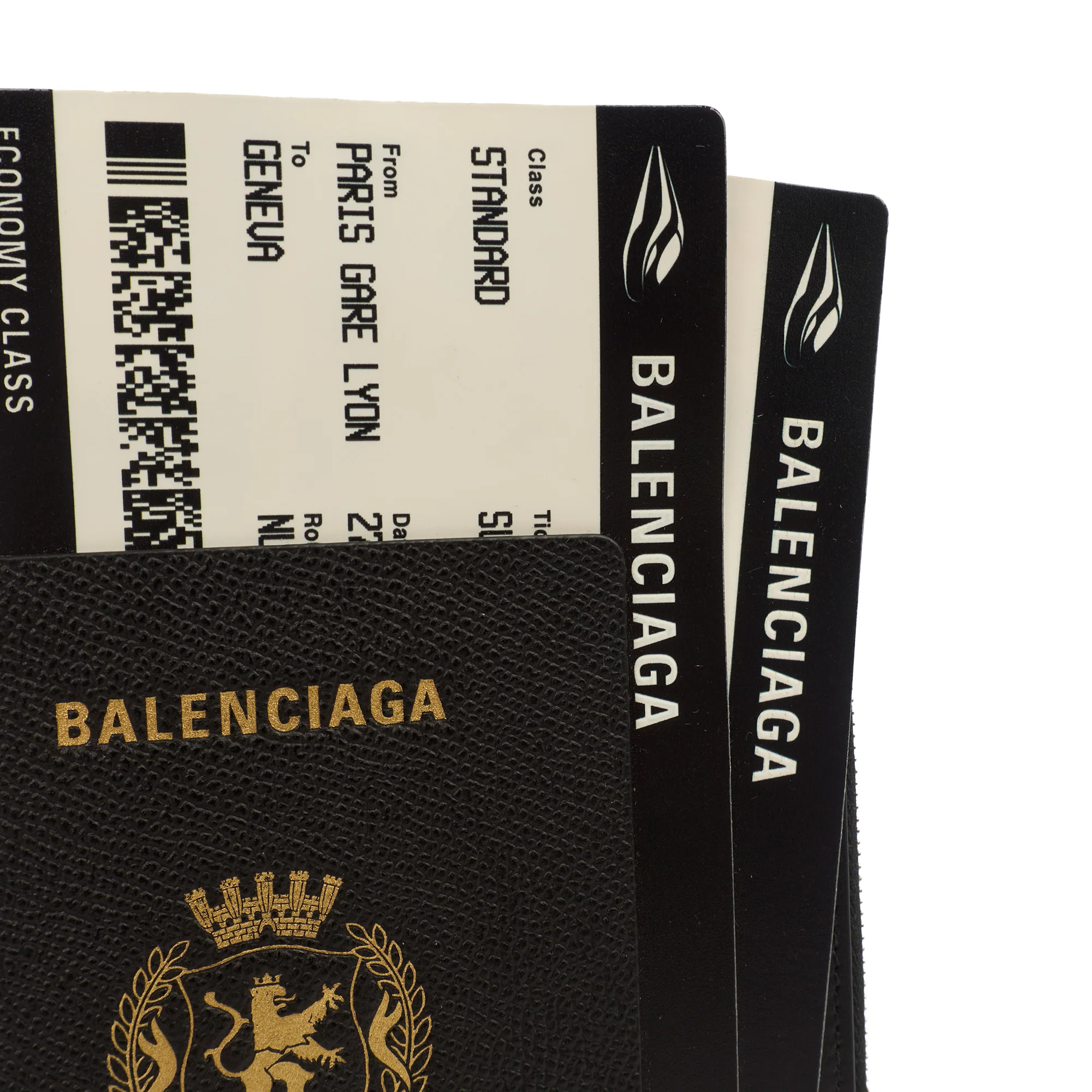 Picture of Balenciaga Bag Charm Zip Wallet in Black, Leather