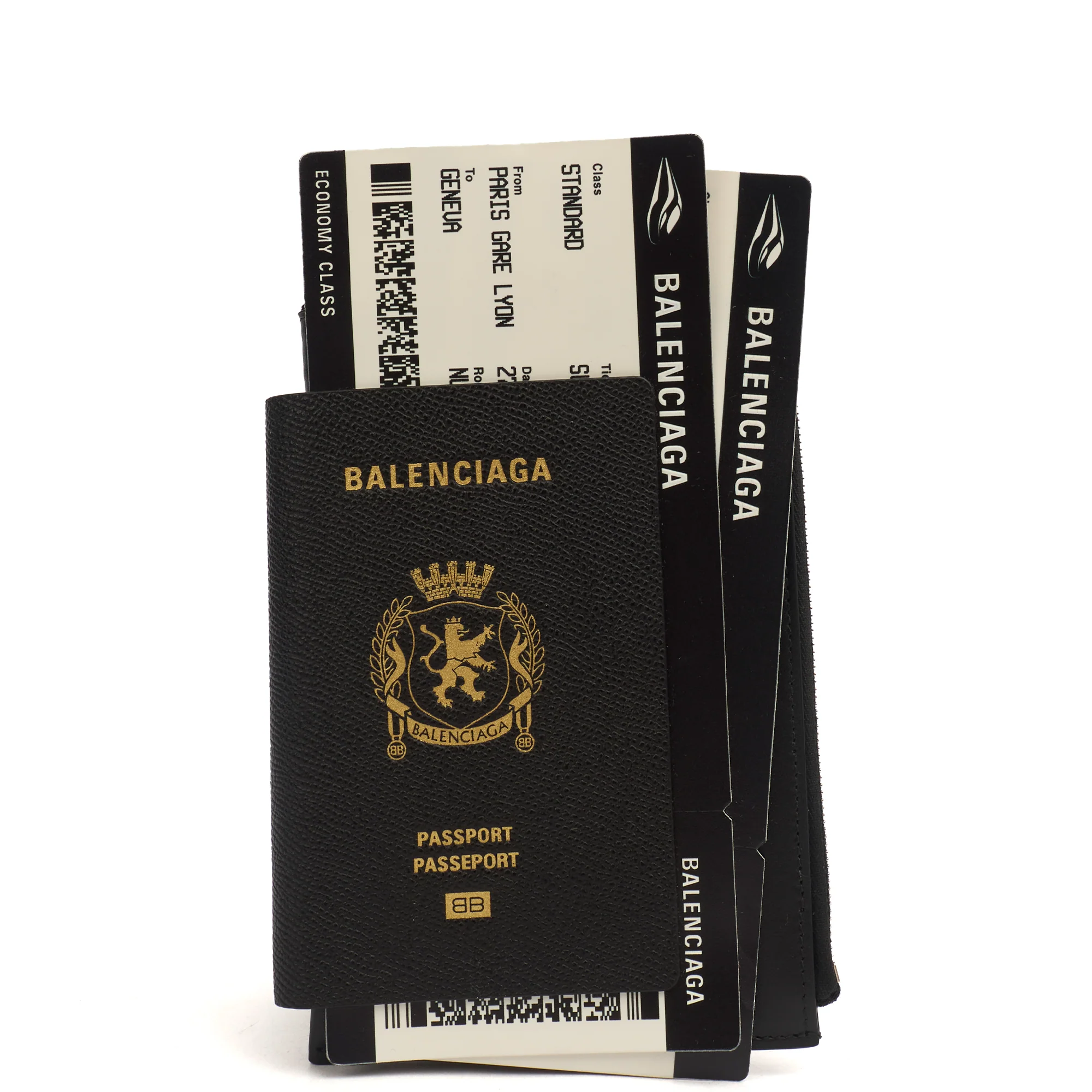 Picture of Balenciaga Bag Charm Zip Wallet in Black, Leather