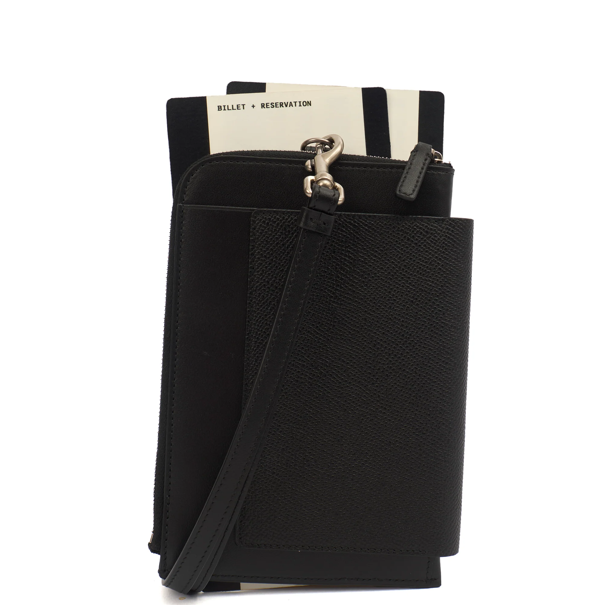 Picture of Balenciaga Bag Charm Zip Wallet in Black, Leather