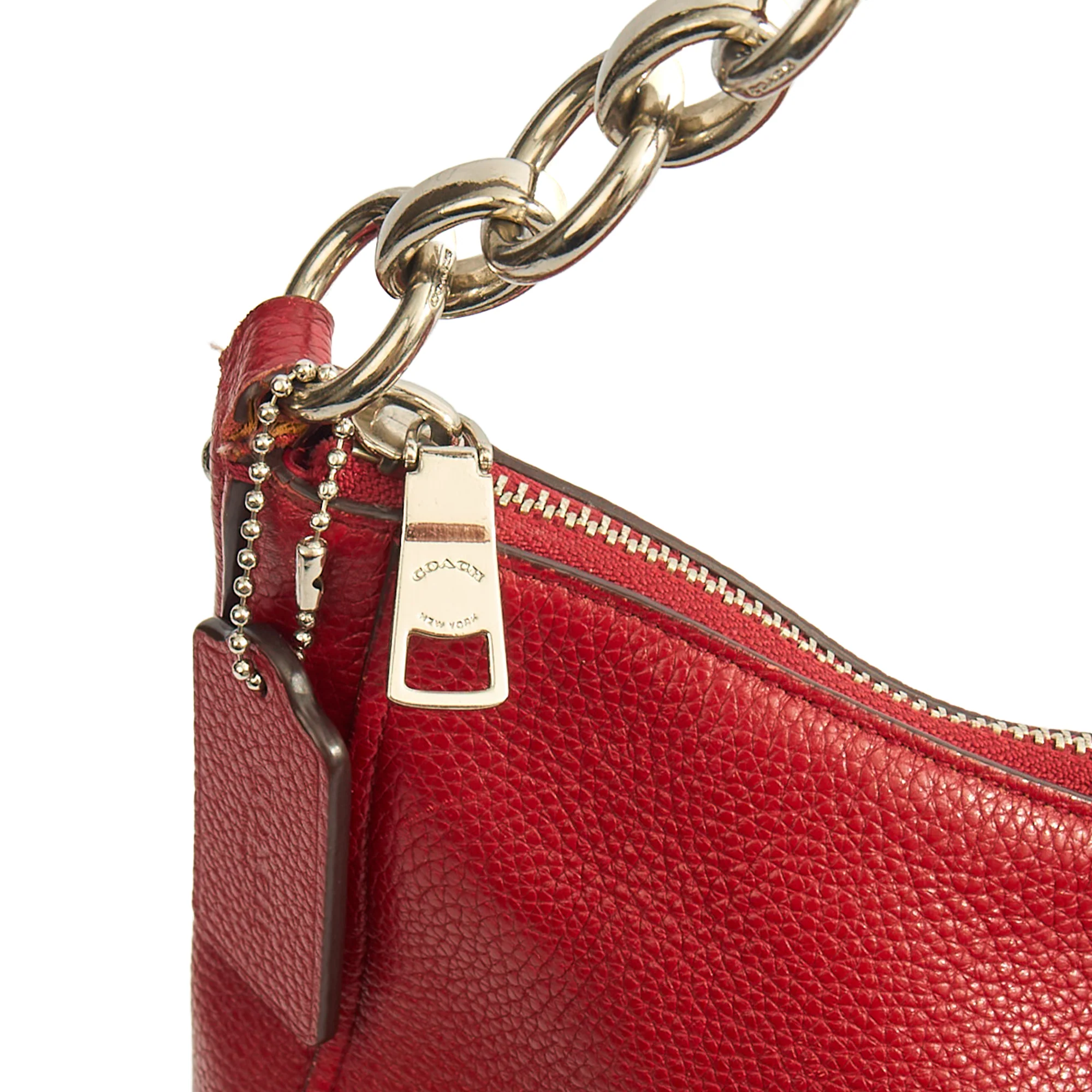 Picture of Coach Cross Body Tabby Messenger 19 in Red, Leather