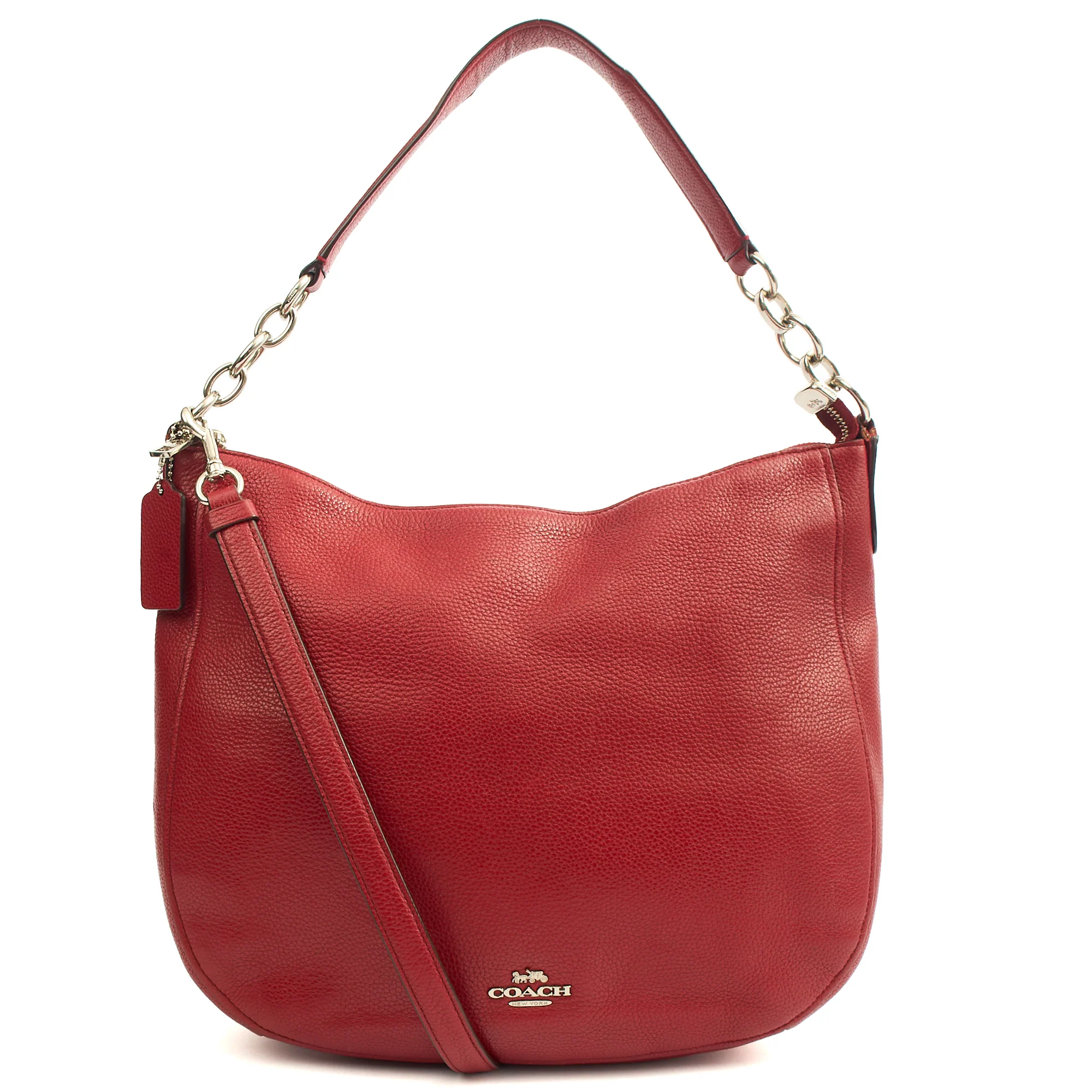 Picture of Coach Cross Body Tabby Messenger 19 in Red, Leather