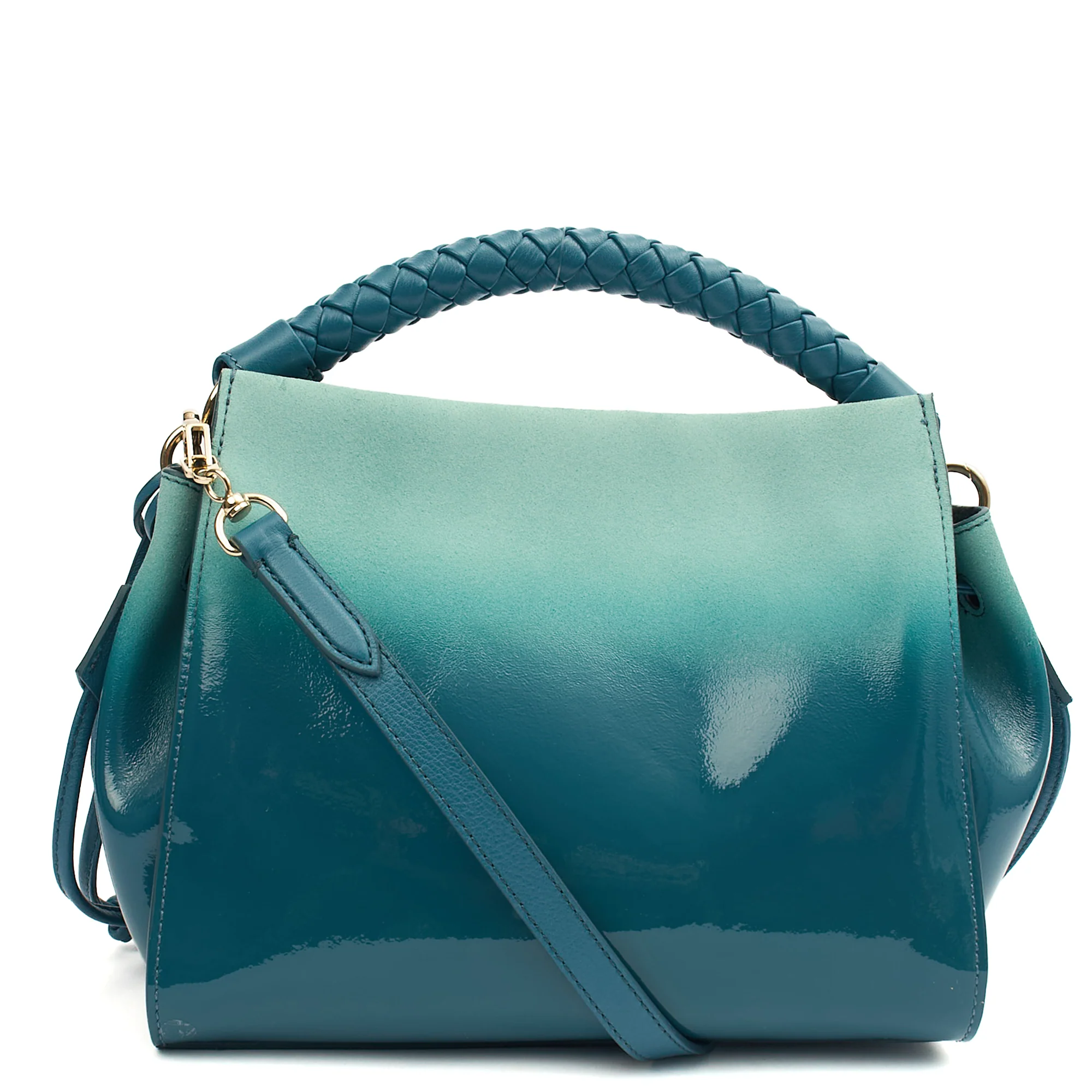 Picture of Mulberry Tote Iris - Small in Blue, Patent Leather