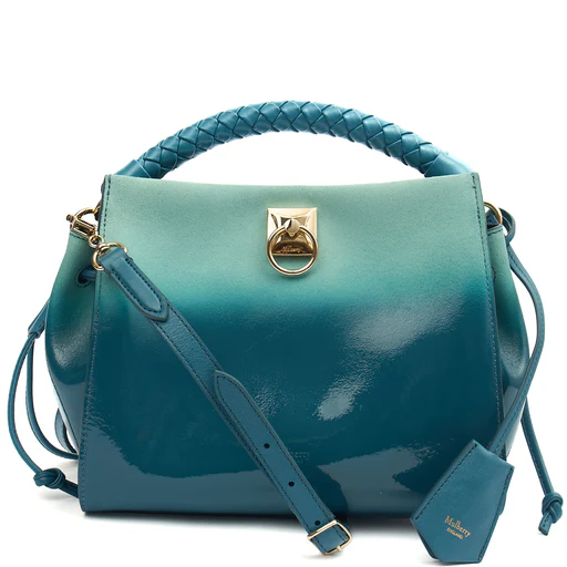 Picture of Mulberry Tote Iris - Small in Blue, Patent Leather