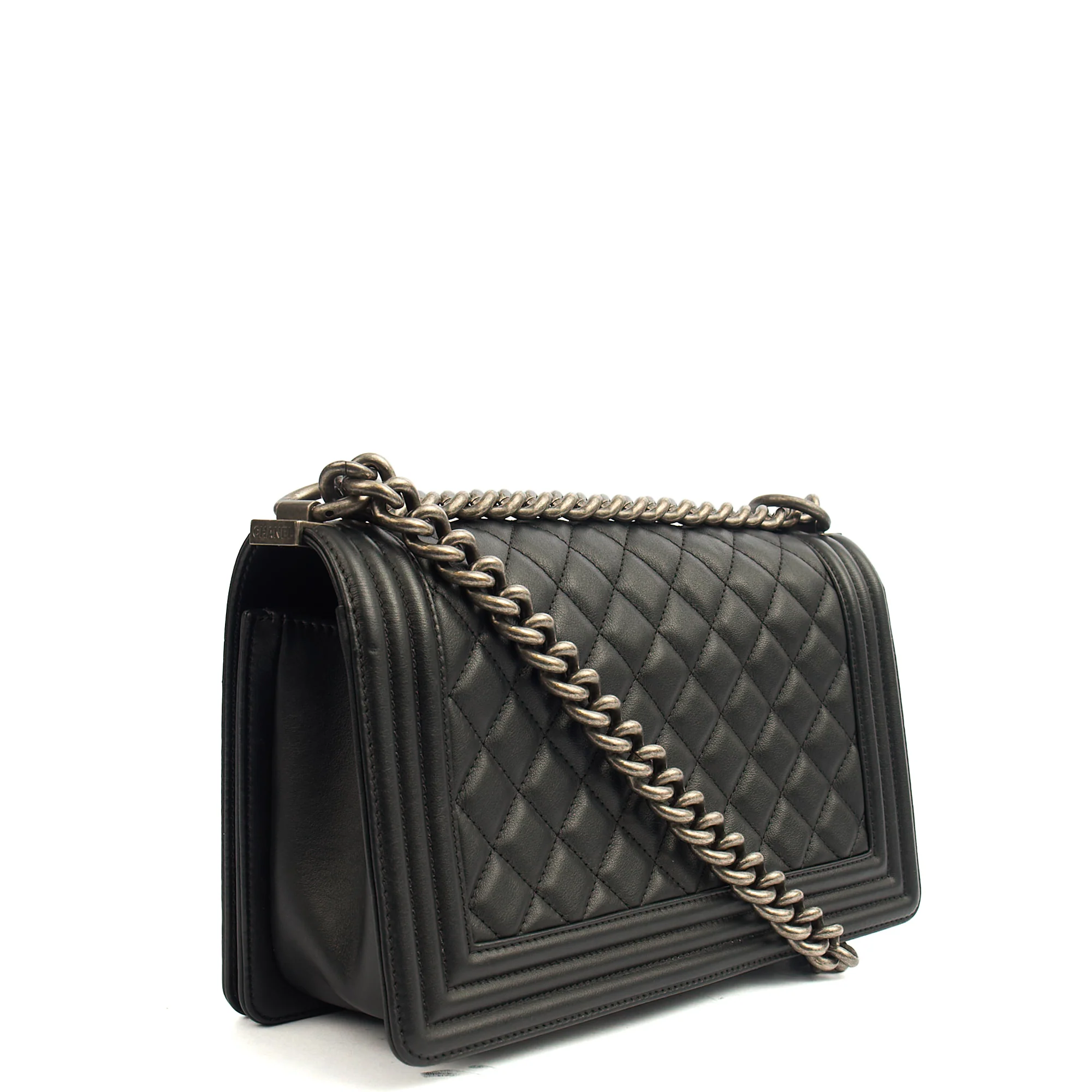 Picture of Chanel Cross Body Boy - Medium in Black, Calfskin Leather