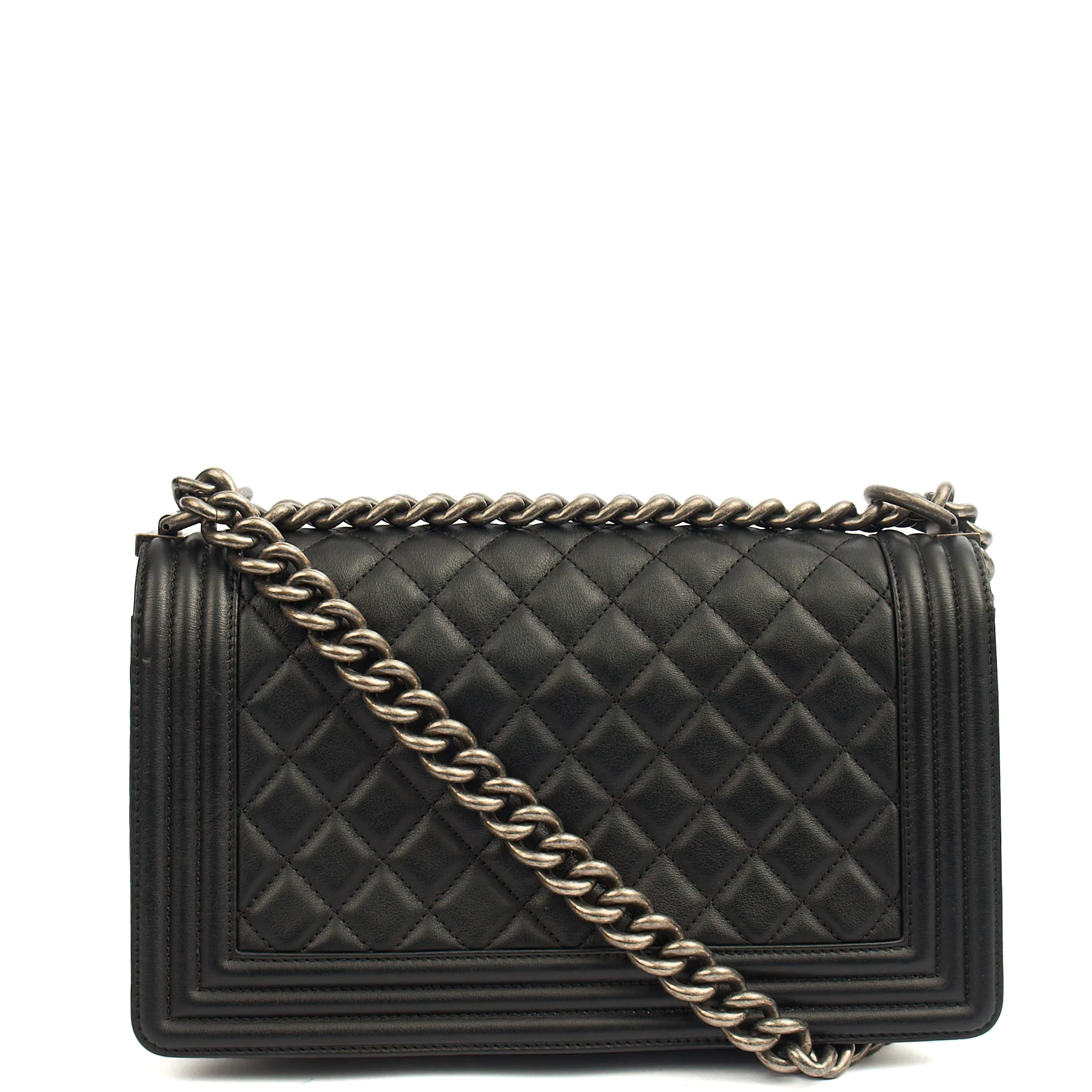 Picture of Chanel Cross Body Boy - Medium in Black, Calfskin Leather