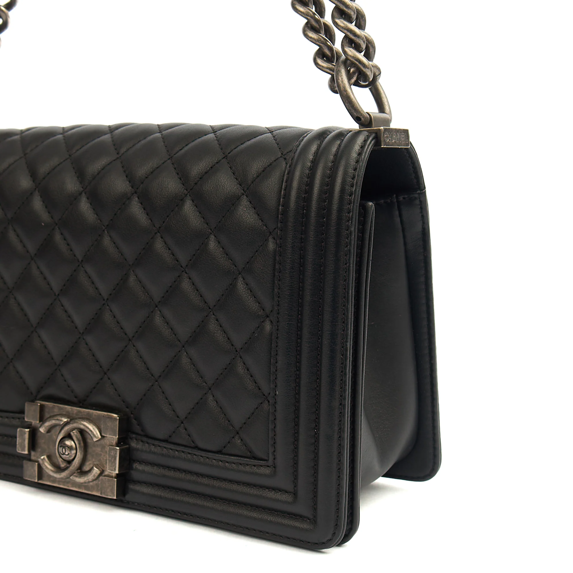 Picture of Chanel Cross Body Boy - Medium in Black, Calfskin Leather