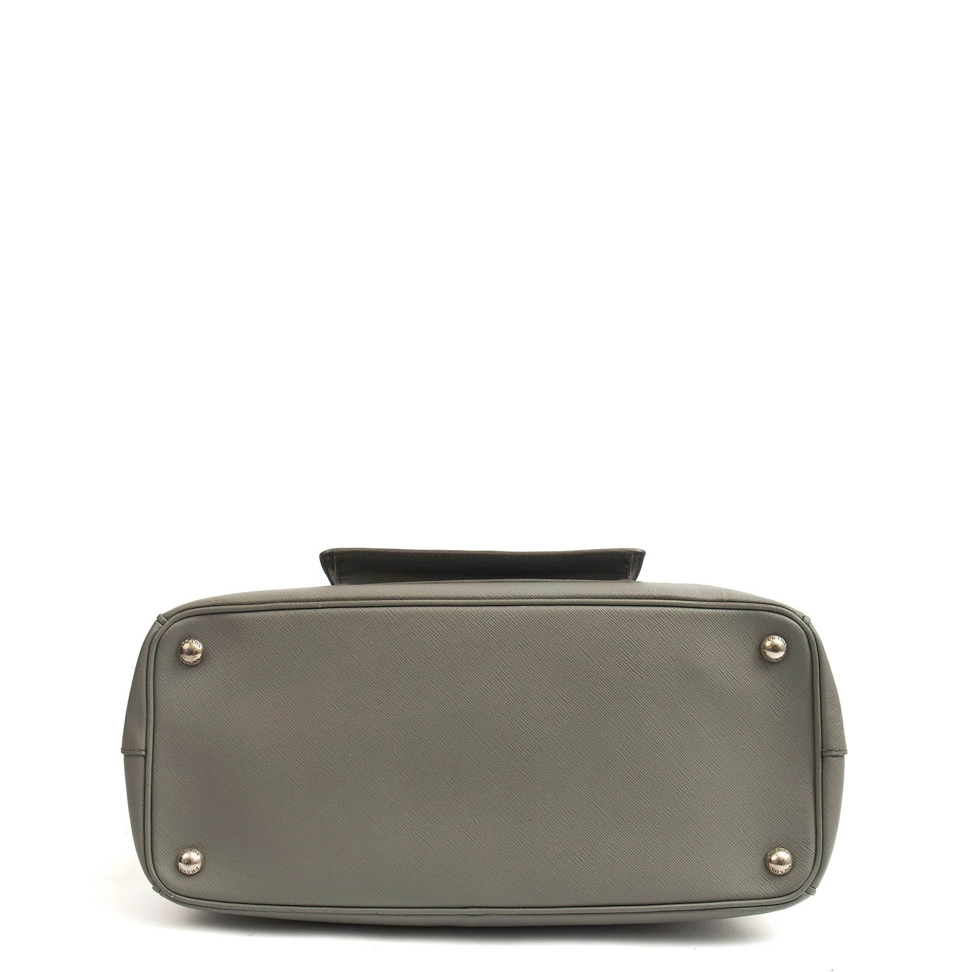 Picture of Prada Tote Galleria - Medium Double Zip Tote in Grey, Saffiano Leather