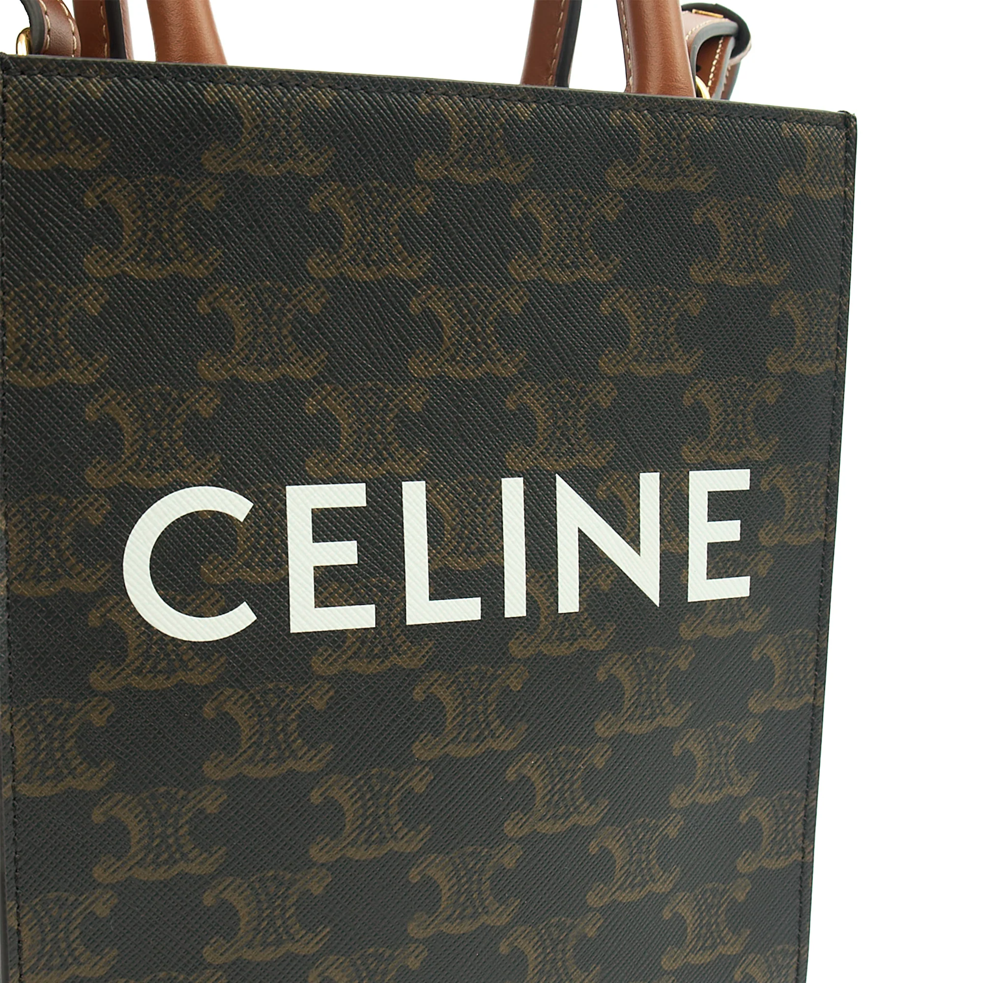 Picture of Celine Cross Body Vertical Cabas Tote in Brown, Leather