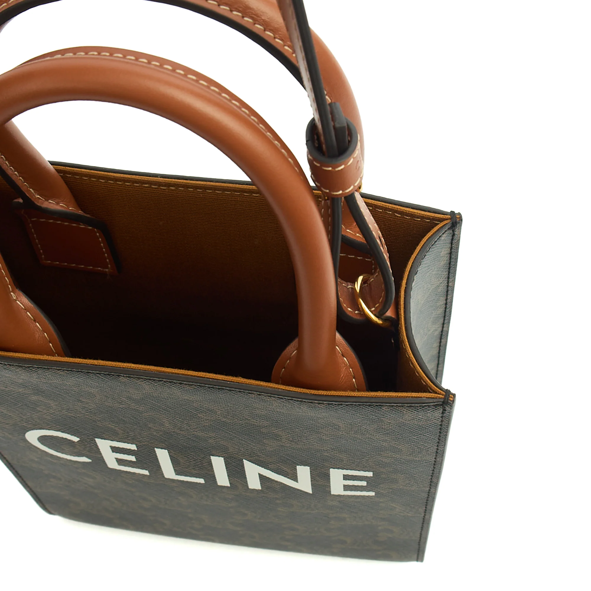 Picture of Celine Cross Body Vertical Cabas Tote in Brown, Leather